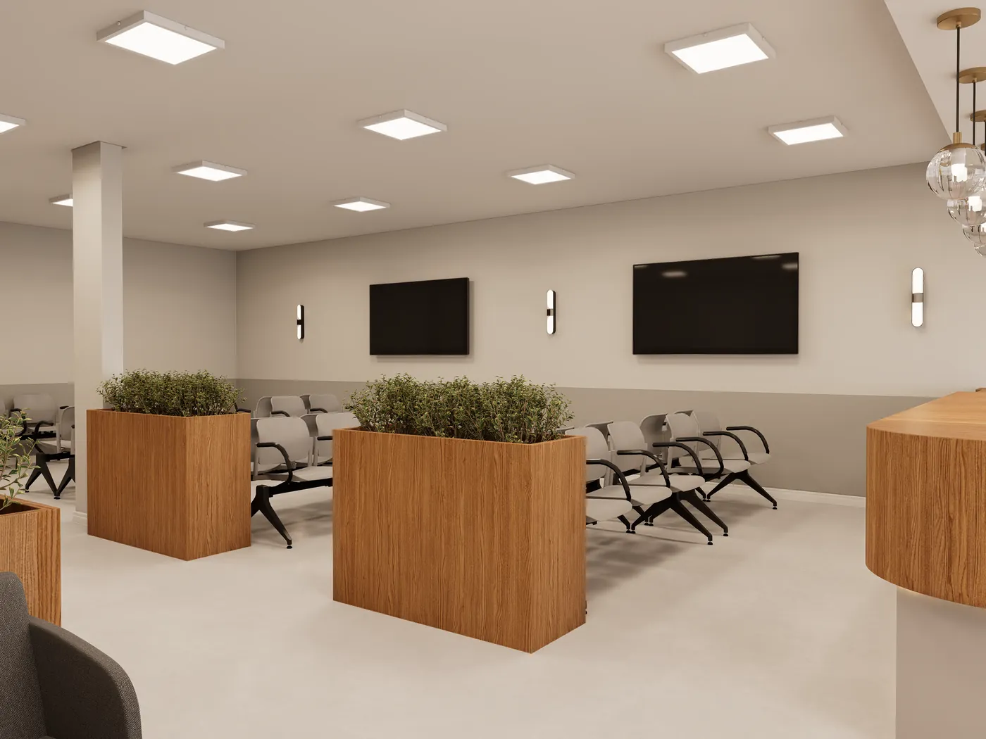 Sala de espera da unidade SMT Ocupacional em Navegantes
